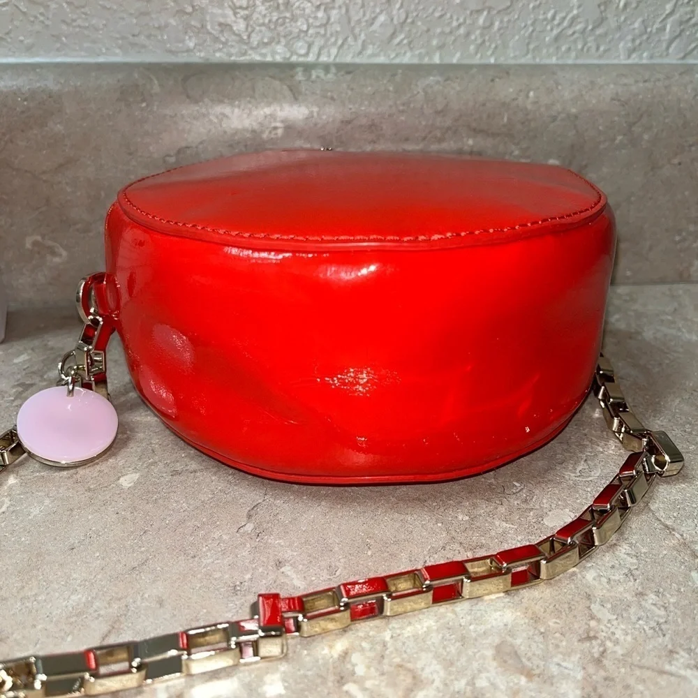 Kate Spade New York Normandy Park Circle Bag, Red Patent Leather Vintage Rare